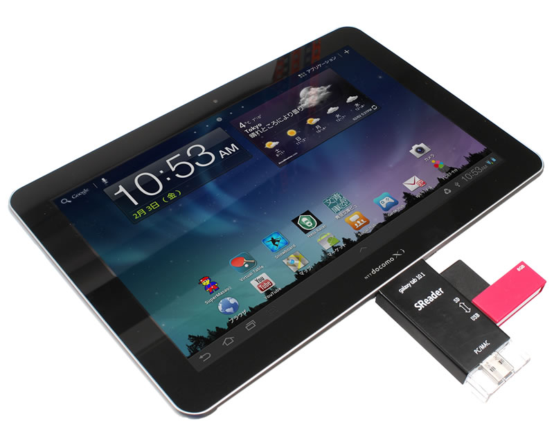 Galaxy Tab10.1�pUSB�z�X�g�@�\�t���J�[�h���[�_�[
