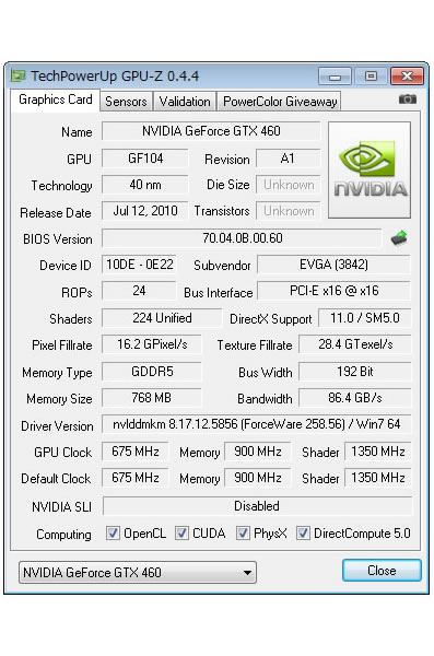 GeForce GTX 460