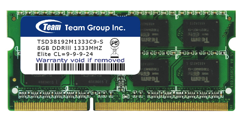 Team Elite DDR3 1333 SO-DIMM m[gp\RpDRAMW[