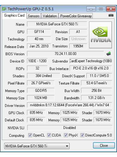 GTX560 Ti 1GB PHANTOM
