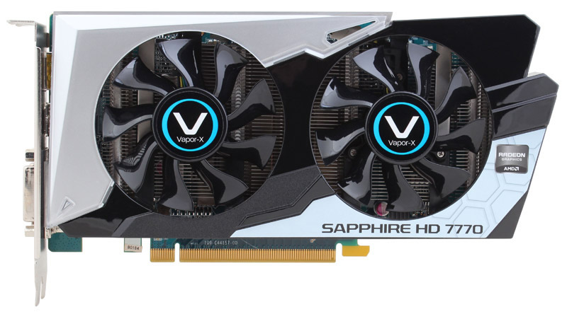 「VAPOR-X」クーラーを搭載するオーバークロックモデル「VAPOR-X HD7770」。“ミドルど真ん中”の中から少しでも上のパフォーマンスを、という向きには最適だ