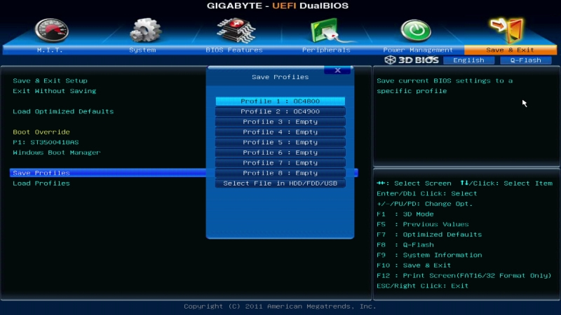 プロファイルは最大8つまで保存可能。さらにHDDやUSBメモリへのインポート/エクスポートにも対応する