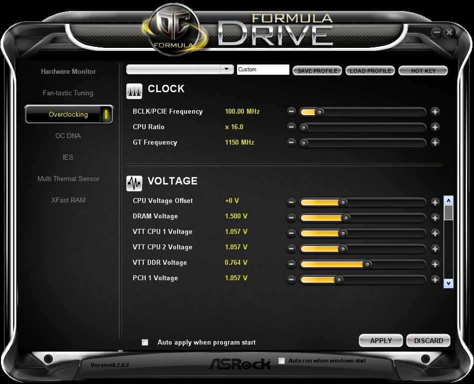 「Overclocking」では、その名の通りオーバークロック設定が可能。CPU倍率、BCLK、各種電圧などOS起動中に変更したい項目はほぼすべて網羅されている