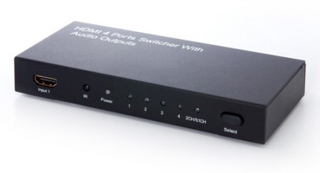 4台のHDMI機器を切り替えて利用できるHDMI切替器、サンワダイレクトより発売開始