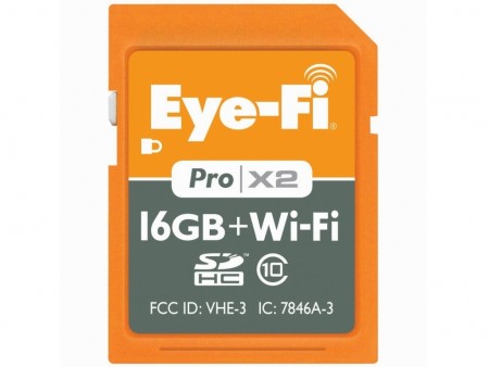 容量16GBのClass10対応ワイヤレスSDHCカード、Eye-Fi「Eye-Fi Pro X2 16GB」