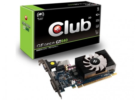 Club 3D、4GBメモリ実装のロープロ対応GeForce GT 640「CGNX-G648L」