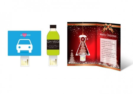 デザイン自由自在の「紙製USBメモリー」、グリーンハウスから10月上旬発売