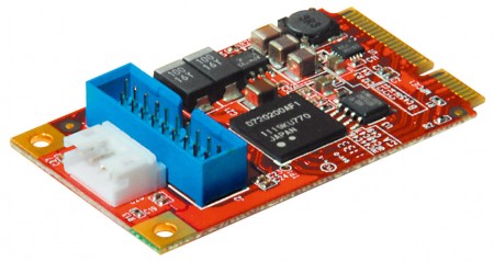 mini PCIeにUSB3.0やSATA2.0を増設できる拡張カード、玄人志向から