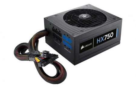 +12Vシングルレーンの80PLUS GOLD認証電源、CORSAIR「HX650」「HX750」