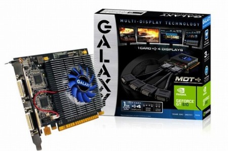 GALAXY、GT 610採用の最大1080P DVI×4画面同時出力対応「Galaxy MDT GeForce GT 610」