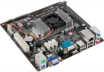 省電力向けチップセットNM70 Express搭載Mini-ITXマザーボード、ECS「NM70-I」