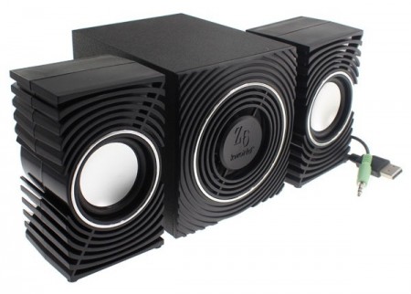 上海問屋、AC電源不要のUSB給電サブウーファー付き2.1chスピーカー発売開始