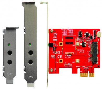 miniPCI-ExpressカードをPCI-Express（x1）に変換する変換基板、玄人志向「MPCIE-PCIEX1」