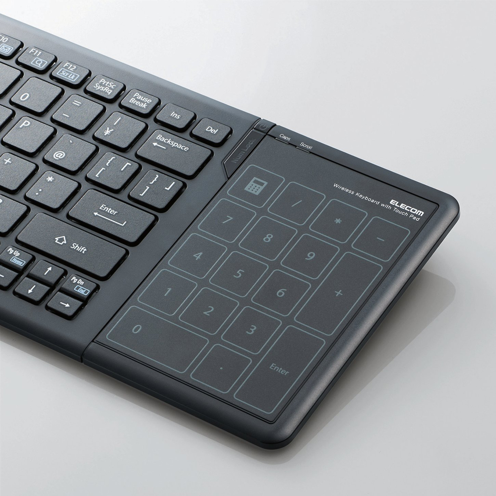 エレコム Windows 8のタッチ操作に対応する タッチパッドテンキー 搭載キーボード来月発売 エルミタージュ秋葉原