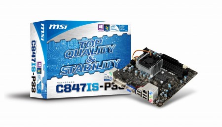 MSI、TDP17WのCeleron 847オンボードのMini-ITXマザーボード「C847IS-P33」今週末発売