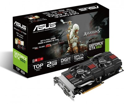 ASUSTeK、「Assassin’s Creed III」等DLクーポン付きGTX 670/660 OC各1モデル発売
