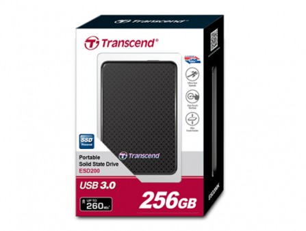 トランセンド、重量56gのUSB3.0対応ポータブルSSD「ESD200」シリーズ発売