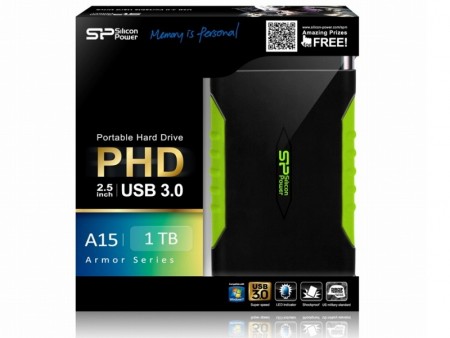 MIL規格対応の頑強ボディ採用ポータブルHDD、Silicon Power「Armor A15」シリーズ