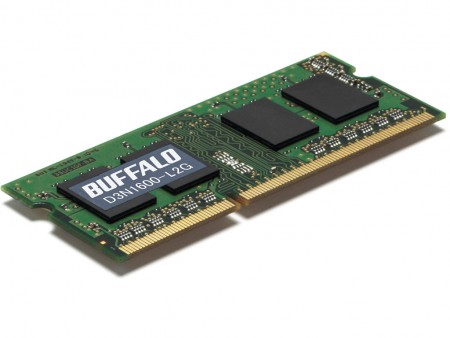約1割省電力の低電圧設計DDR3 SODIMM、バッファロー「D3N1600」シリーズ