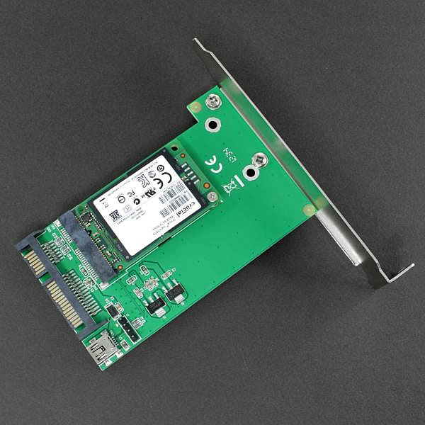 mSATAをSATAへコンバート。拡張スロット固定型変換基板が上海問屋から発売中