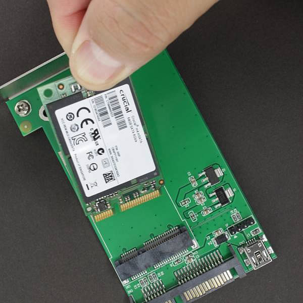mSATAをSATAへコンバート。拡張スロット固定型変換基板が上海問屋から発売中