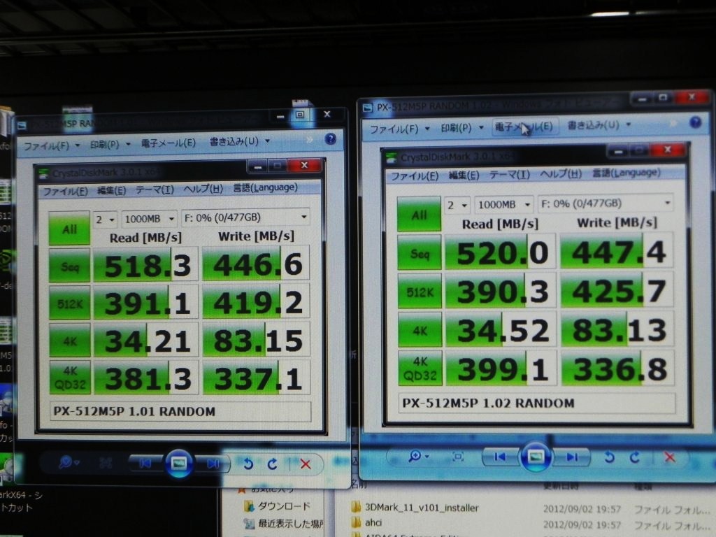 512GBモデル「PX-512M5P」のファームウェア1.02時