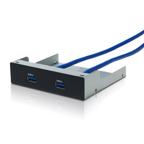 こっちはシンプル。USB3.0×2オンリーの3.5インチベイアイテム、サイズ「USB3.0コネクタパネル」