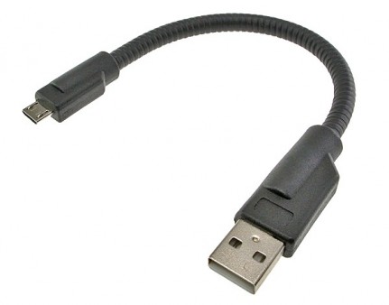 金属製蛇腹構造でスタンドにもなるmicroUSB充電ケーブル、上海問屋から発売