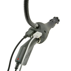 シガーソケット接続式USB充電ポート付き スマホ用ホルダー