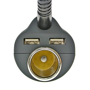 シガーソケット接続式USB充電ポート付き スマホ用ホルダー