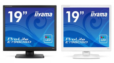 ホワイトLED採用の省電力19インチスクエア液晶、iiyama「ProLite E1980SD」シリーズ