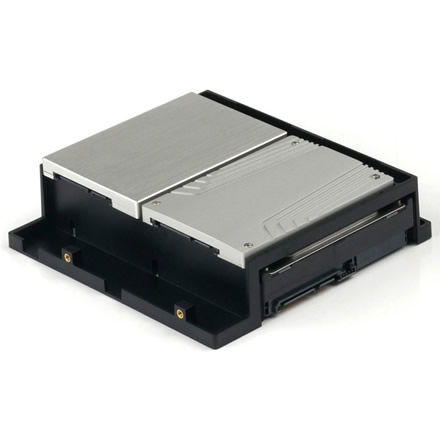 5.25インチに3.5インチHDDと2.5インチSSD×2台が同時搭載できるマウンタ、アイネックス「HDM-30」