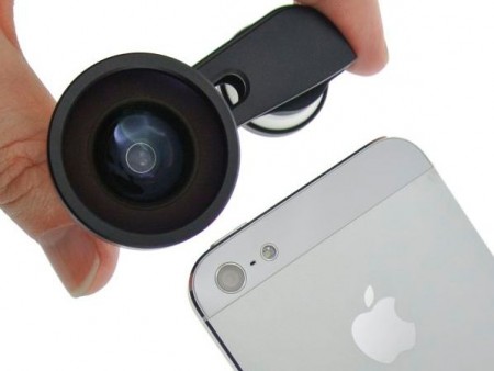 iPhone 5にスッポリ装着。魚眼・ワイド・マクロの3in1レンズキット上海問屋から