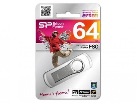 スタイリッシュかつ頑強なユニボディ採用USB2.0メモリ、シリコンパワー「Firma F80」シリーズ