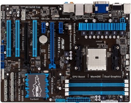 ASUSTeK、AMD A85X搭載Socket FM2マザーのスタンダードモデル「F2A85-V」発売