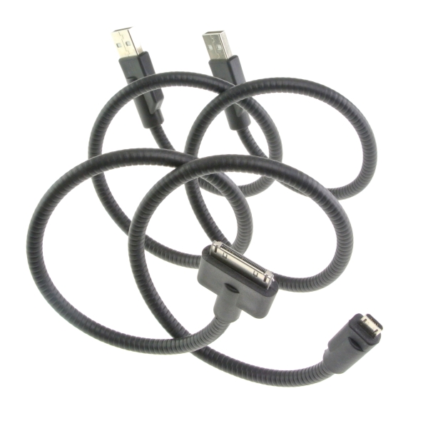 くねくね動いてスタンドにも三脚にも。エバーグリーン、スマホ用USBフレキシブルケーブル発売