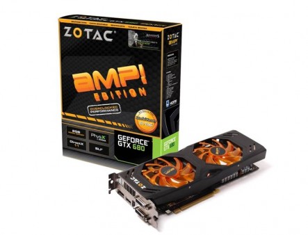 「Dual Silencer」クーラー搭載GTX 680 OCモデル、「ZOTAC GeForce GTX 680 AMP! Edition」