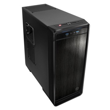 ブラッシュメタルフロントドア採用のシンプルミドルタワー、Thermaltake「Urban 21」