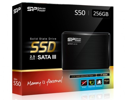 Ultrabook向け7mm厚のSATA3.0対応SSD、シリコンパワー「Slim S50」シリーズ