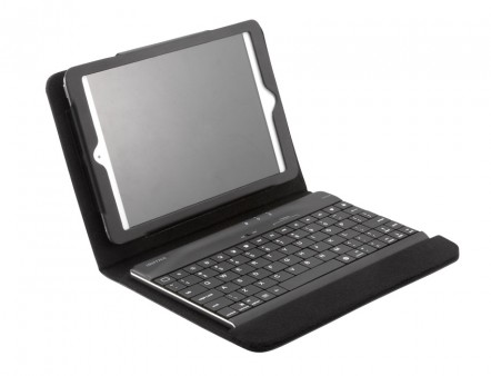 レザーケース一体型iPad mini用Bluetoothキーボード、バッファロー「BSKBB18BK」