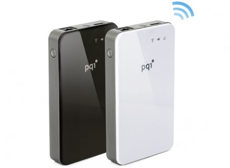 LANポート搭載で、アクセスポイントにもなるポータブルワイヤレスHDD、PQI「Air Bank」