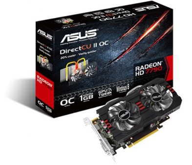 ASUSTeK、DirectCU II搭載のRadeon HD 7790高クロックモデル「HD7790-DC2OC-1GD5」