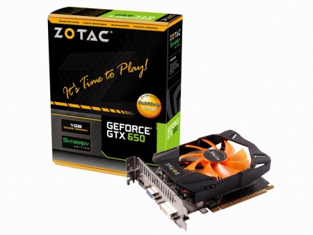 全長約153mm、補助電源レスのGeForce GTX 650、「ZOTAC GeForce GTX 650 1GB REV2」