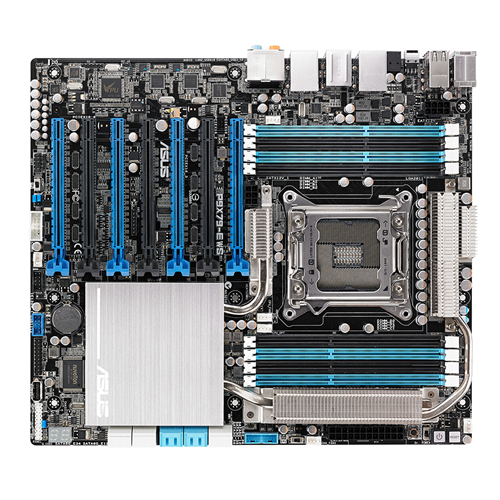 4Way SLI/CrossFireXをフルレーンで。ワークステーション向けマザー、ASUSTeK「P9X79-E WS」