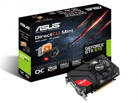 Mini-ITXケースに収納できるコンパクトGTX 670、ASUSTeK「GeForce GTX 670 DirectCU Mini」