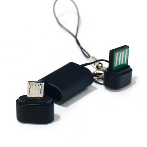 超小型micro USB充電・データ転送ケーブル、サイズ「Micro USB Compact Cable Strap」
