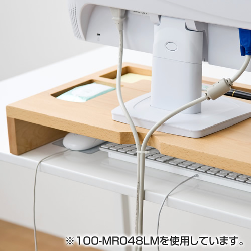好評につき再販決定。天然木のワイド液晶対応ポケット付モニター台がなんだかよさげ