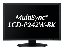 高精度カラーマネジメント対応プロ向け24.1インチ液晶ディスプレイ、NEC「MultiSync LCD-P242W」