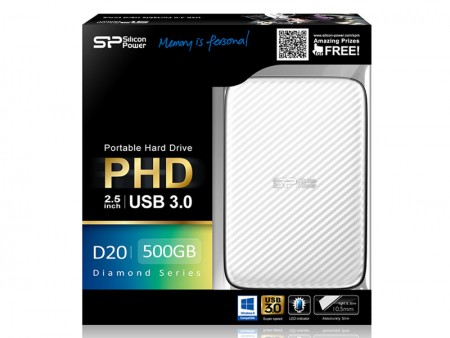 アルミ製薄型・軽量ポータブルHDD、Silicon Power「Diamond D20」5月上旬発売