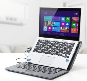 キーボード一体型ノートPC向けエルゴノミクススタンド、サンワダイレクト「400-SKB040」